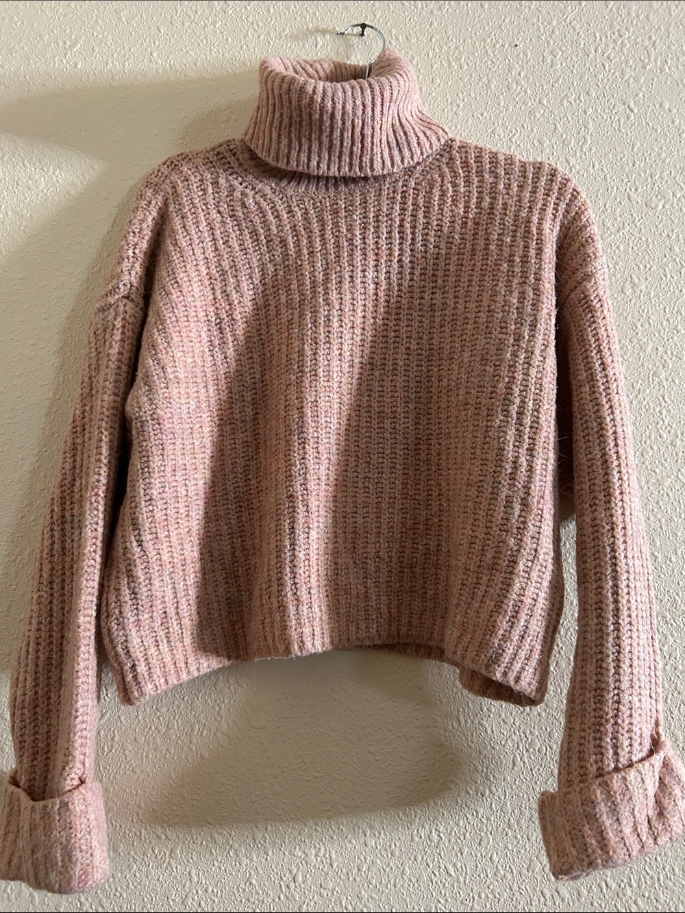 Philosophy Soft Mauve Ribbed Turtleneck Sweater